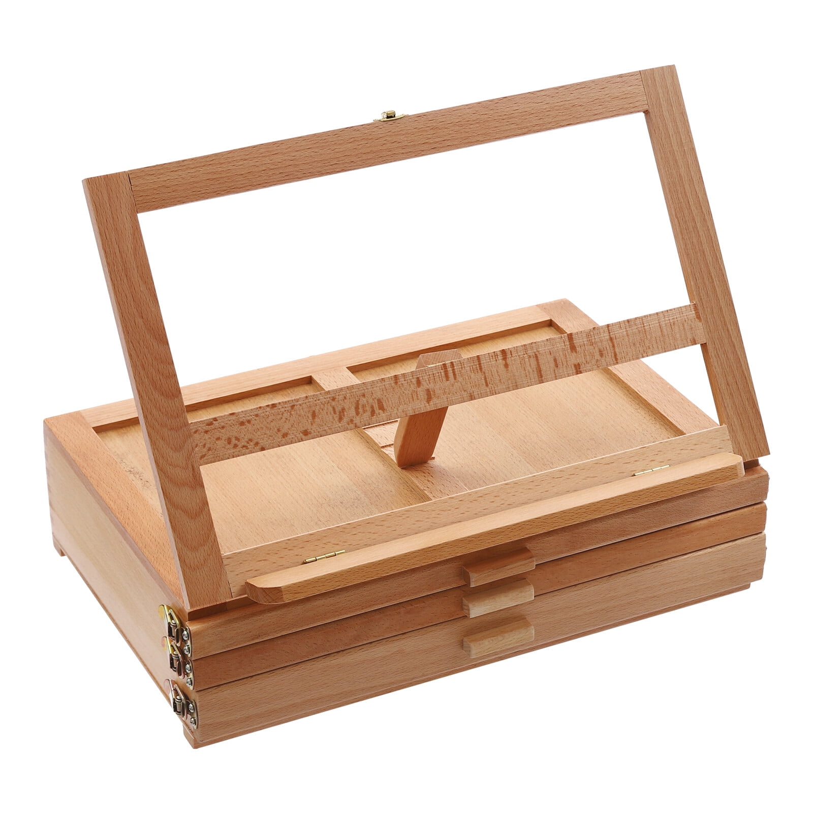Wooden Painting & Drawing Table Foldable Easel Painting Board Stand with Drawers