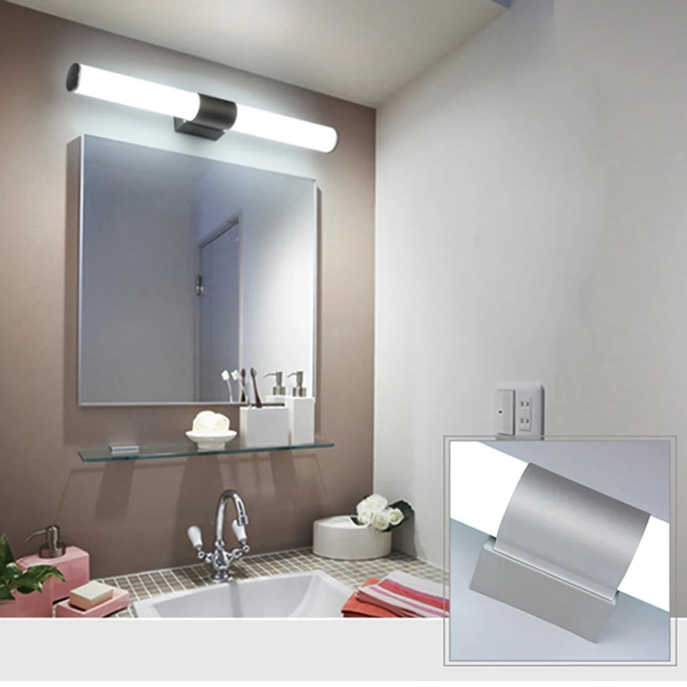 Modern LED Wall Vanity Light Mirror for Bathroom Bedroom Waterproof Makeup Front Light Lamp Indoor Wall Mounted LED Lighting Fixture with Daylight Color Temperature 5600‑6400K