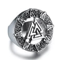 thumbnail image 6 of K-KED Vintage Norse Mens Viking Rune Valknut Ring Men Stainless Steel Size 7-13-11, 6 of 9