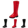 thumbnail image 5 of Leozcaa Girls Knee High Boots Fashion Lug Sole Back Zipper Tall Riding Boots for Toddler Little Big Kid, 5 of 6