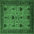 thumbnail image 1 of Ahgly Company Indoor Square Oriental Emerald Green Traditional Area Rugs, 8' Square, 1 of 4