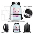 thumbnail image 6 of Yuyamidu Cute Cat Backpack for Girls Bookbag Age 4-6 Blue Book Bags for School, Primary School Bag Kids Adorable Book Bags with Side Mesh Pockets Elementary Backpacks, 6 of 6