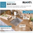 thumbnail image 5 of Ruvati USA RVH7116 16 x 18 in. Undermount Bar Prep 16 Gauge Rounded Corners Stainless Steel Single Bowl Kitchen Sink, 5 of 7