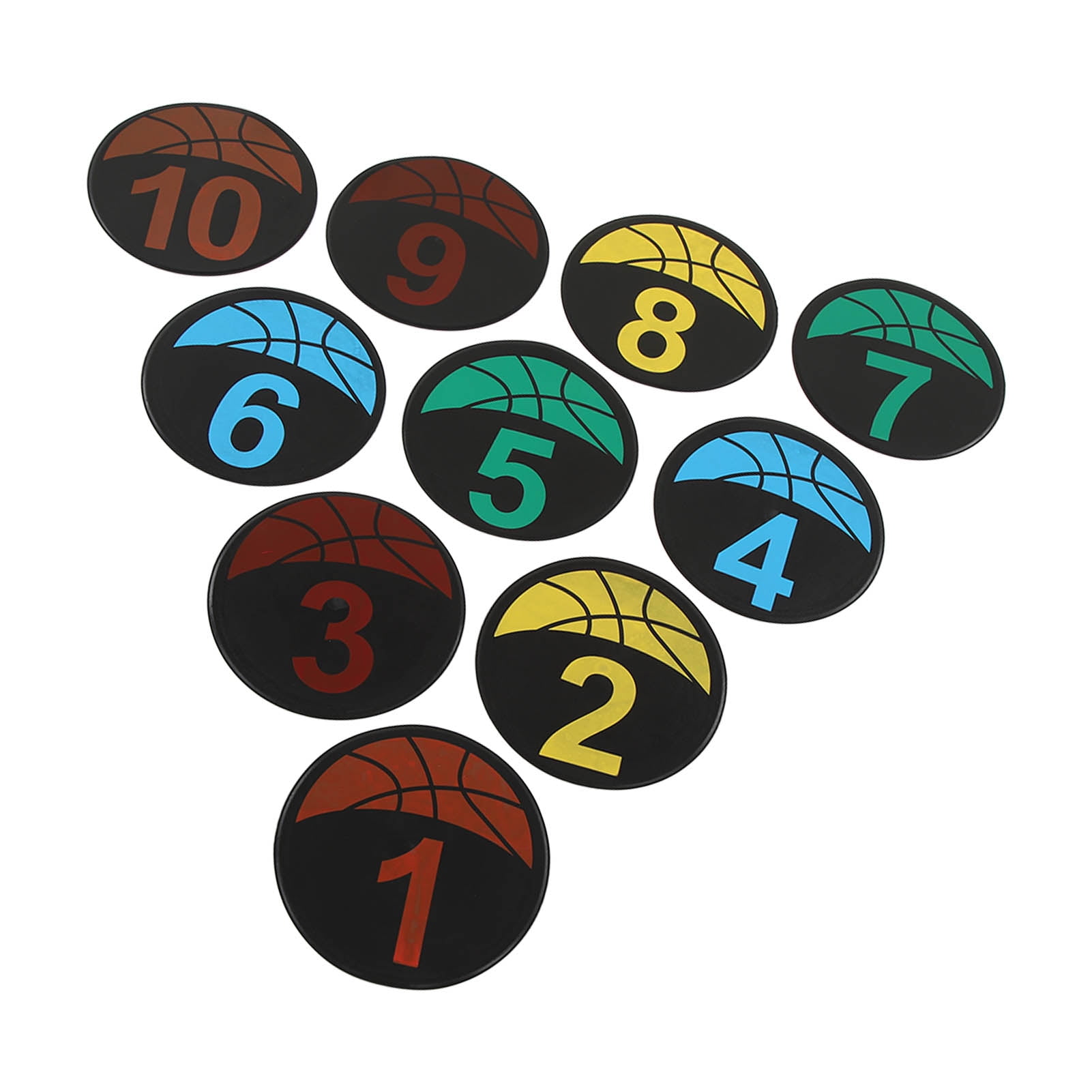 Numbered Spot Markers, Reusable Bright Color Spot Markers  For Basketball Sports For Football
