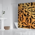 thumbnail image 2 of Orange and Black Of Leopard Print Shower Curtain 84"x72" ,Bathroom Decorative Shower Curtains Set with 12 Hooks,Modern Waterproof Washable Shower Curtain, 2 of 6