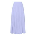 thumbnail image 5 of JAKANYQ Skirt For Women Fashion Casual High Waist Fold A Skirts Solid Vintage Loose Beach Wrap Maxi Long Skirt Simple Stretchy, 5 of 5