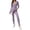 Purple, variant on Lyrehush Womens Casual Matching Sets Fitted Leggings Ribbed Knit Stretchy V Neck Tunics Activewear 2 Piece Lounge Set