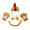 Brown, variant on Petitebelle Cutie Hen Headband Bowtie Tail Glove 4pc Costume (Brown, 1-4 Years)