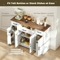 thumbnail image 4 of Farmhouse Sideboard with Soft-Close Hinges, Kitchen Buffet Cabinet, White, 4 of 10