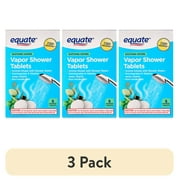 (3 pack) Equate Soothing Vapor Shower Tablets, Eucalyptus & Menthol, 5 Count, Compare to Vicks® VapoShower™