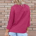thumbnail image 4 of Summer Tops Viikei Women's Long Sleeve Tops,Plus Size Womens Hoodies Pullover,Solid Color Patchwork Star Women's Top Hot Pink L, 4 of 9