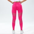 thumbnail image 6 of Women's Hollowed Out High Waisted Yoga Pants, Seamless Hip Lifting Workout Leggings, Quick Dry Running Fitness Pants for Women, Tummy Control Athletic Gym Pants Hot Pink M, 6 of 8