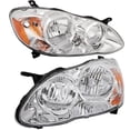 thumbnail image 5 of SCITOO55055170AE CH2502122 Fit For Toyota Corolla 2003 2004 2005 2006 2007 2008 Headlamp in Chrome Housing Amber Reflector Clear Lens, 5 of 6