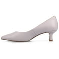 thumbnail image 2 of Journee Womens Pammie Slip On Pointed Toe Kitten Heel Pumps, Widths Available, 2 of 8