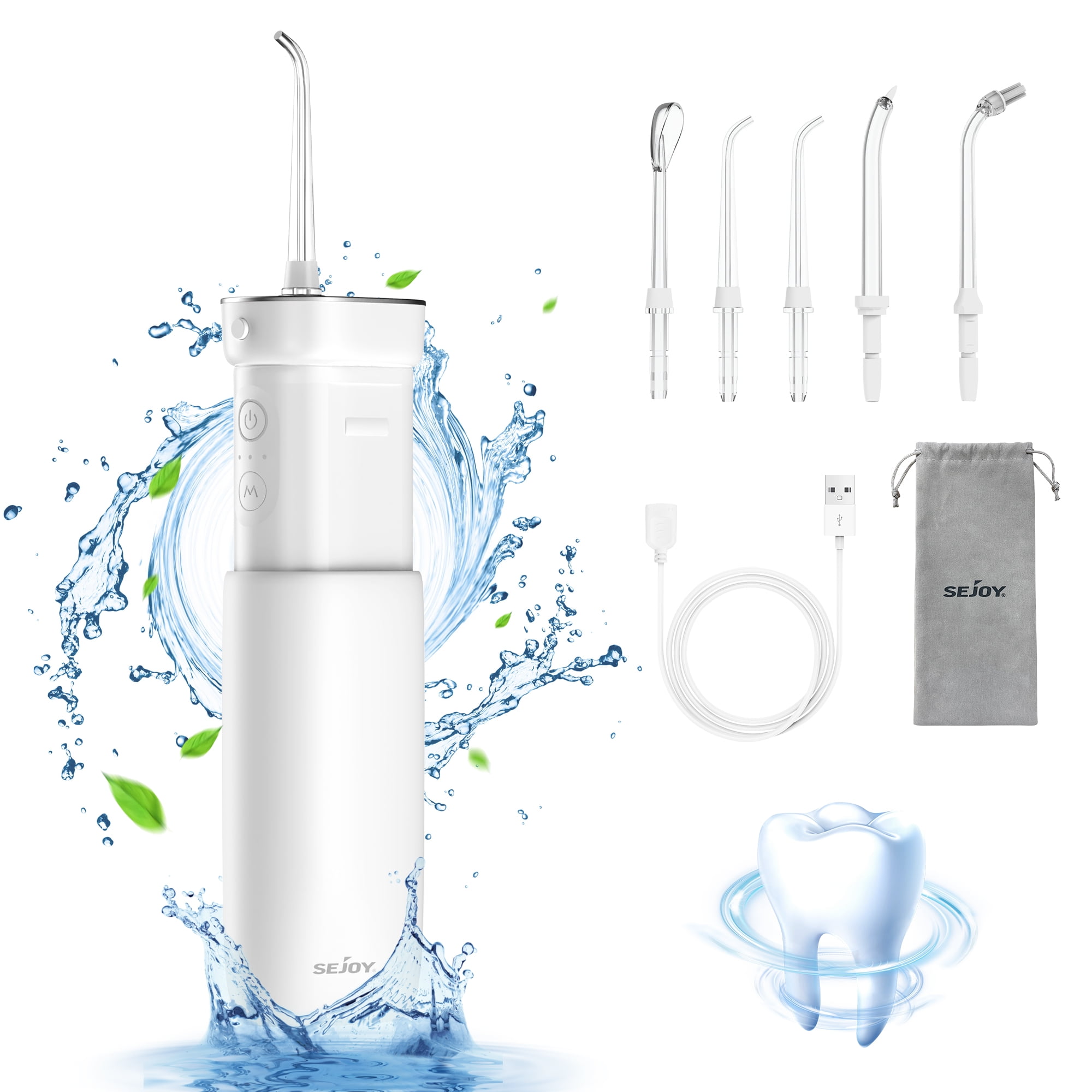 Sejoy Water Flosser for Teeth, Cordless Dental Teeth Cleaner, Mini