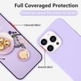 thumbnail image 4 of Compatible with iPhone 13 Pro Case Liquid Silicone Soft Gel Rubber Full-Body Shockproof Protective Anti-Scratch Microfiber Lining Cushion Slim Phone Cover iPhone 13 Pro 6.1" 2021, Purple, 4 of 6