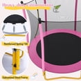 thumbnail image 3 of LuckyNote 5.5 FT Kids Trampoline with Safety Net, Indoor Outdoor Toddler Trampoline with Enclosure, U-Shaped Stable Legs, Foam Padded Poles, 3 of 10