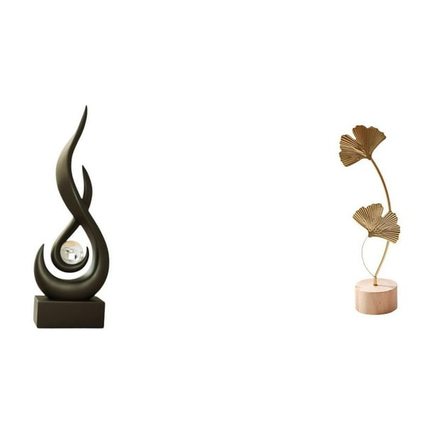 Escultura abstracta de fuego,Estatua de arte abstracto,adorno para decoración del hogar,Escultura de hoja,Estatua de hoja de metal,escultura de hoja,decoración para el hogar,Figura artística