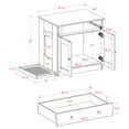 thumbnail image 3 of Palace Imports 100% Solid Wood Ziva 2-Door Cat Litter Box Enclosure with 2-Drawers and Litter Catch, Mocha, 3 of 6