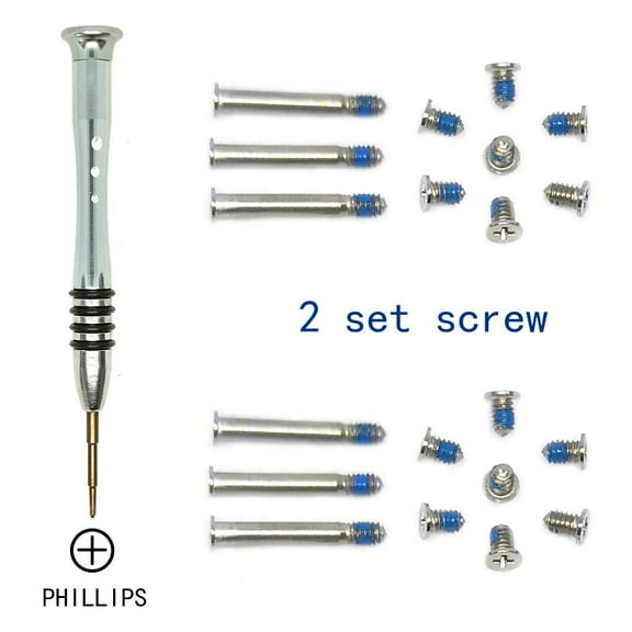 2 Sets Replacement Screws with Screwdriver for MacBook Pro 13" 15" 17" A1278 A1286 A1297 2009-2012, Unibody Bottom Case Cover Repair Tool Kit Notebook Laptop PC Computer Screw