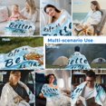 thumbnail image 5 of Summer Coastal Beach Cooling Blanket, Lightweight Breathable Summer Throw Blanket with Double Sided Cold Effect, Ocean Wave Starfish Shell Picnic Beach Blankets Bed Sheet for Hot Sleepers 50"x60", 5 of 8