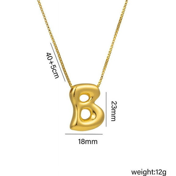 Necklace Gold,Initial Necklaces for Women,Trendy Necklace Gold Plated Dainty Necklace Chunky Gold Initial Pendant Necklace Jewelry for Women Gifts