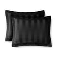 thumbnail image 2 of Mainstays 10 Piece Black Satin Pleat Bed in a Bag Comforter Set with Sheets, King, 2 of 8