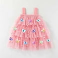 thumbnail image 2 of MEZZALL Toddler Girls Sleeveless Holiday Party Birthday Tiered Mesh Dress Dance Party Princess Dresses 4-5 Years Classic Kids Sundress, 2 of 4