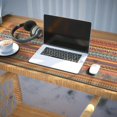 thumbnail image 3 of Long Mouse Pads for Desk,Orange Ethnic Stripe Pattern Desk Mats on Top Of Desks, Desk Mouse Pad Extra Large with 3mm Non-Slip Base and Stitched Edge for Gaming,Office,Work,Home 35.4"x15.7", 3 of 6