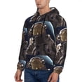 thumbnail image 3 of Xecao Astronaut Pattern Men's Adult Pullover Hoodie,Hooded Sweatshirt-X-Large, 3 of 7