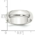 thumbnail image 3 of Sterling Silver 6mm Half-Round Band, 3 of 3