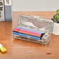 thumbnail image 7 of Plastic Pencil Box Large Capacity Pencil Boxes Clear Boxes with Snap-Tight Lid Stylish Office Supplies Storage Organizer Box Old Red Barn, 7 of 7