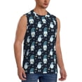 thumbnail image 2 of Fotbe Christmas Gnome blue Men's Camiseta sin Mangas Estampada para Hombres, Playera Casual para Gimnasio, Entrenamiento, Playa-Large, 2 of 7