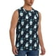 thumbnail image 2 of Fotbe Christmas Gnome blue Men's Camiseta sin Mangas Estampada para Hombres, Playera Casual para Gimnasio, Entrenamiento, Playa-Large, 2 of 7