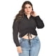 thumbnail image 1 of Blusa con jareta ajustable Roman Fashion /Tallas Extras, 1838 (Negro) negro 42, 1 of 6
