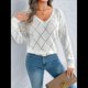 thumbnail image 5 of Suéter de Crochet para Mujer, Top de Larga Calada, Conjuntos de Otoño, Moda S, 5 of 9