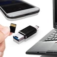 thumbnail image 2 of Instatek Dococo USB-C Type-C Portable Card Reader with Dual Ports Super Speed USB 3.1 Reader Adapter for Micro SD Cards Supports Up to 2TB | K01A (Black), 2 of 5