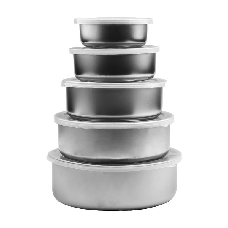 5-pc Mixing Bowls with Clear Airtight Lids