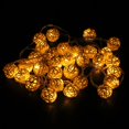 thumbnail image 3 of Globe Rattan Ball String Lights 30LED Lámpara de noche alimentada por batería Decoración colgante (blanco cálido), 3 of 8