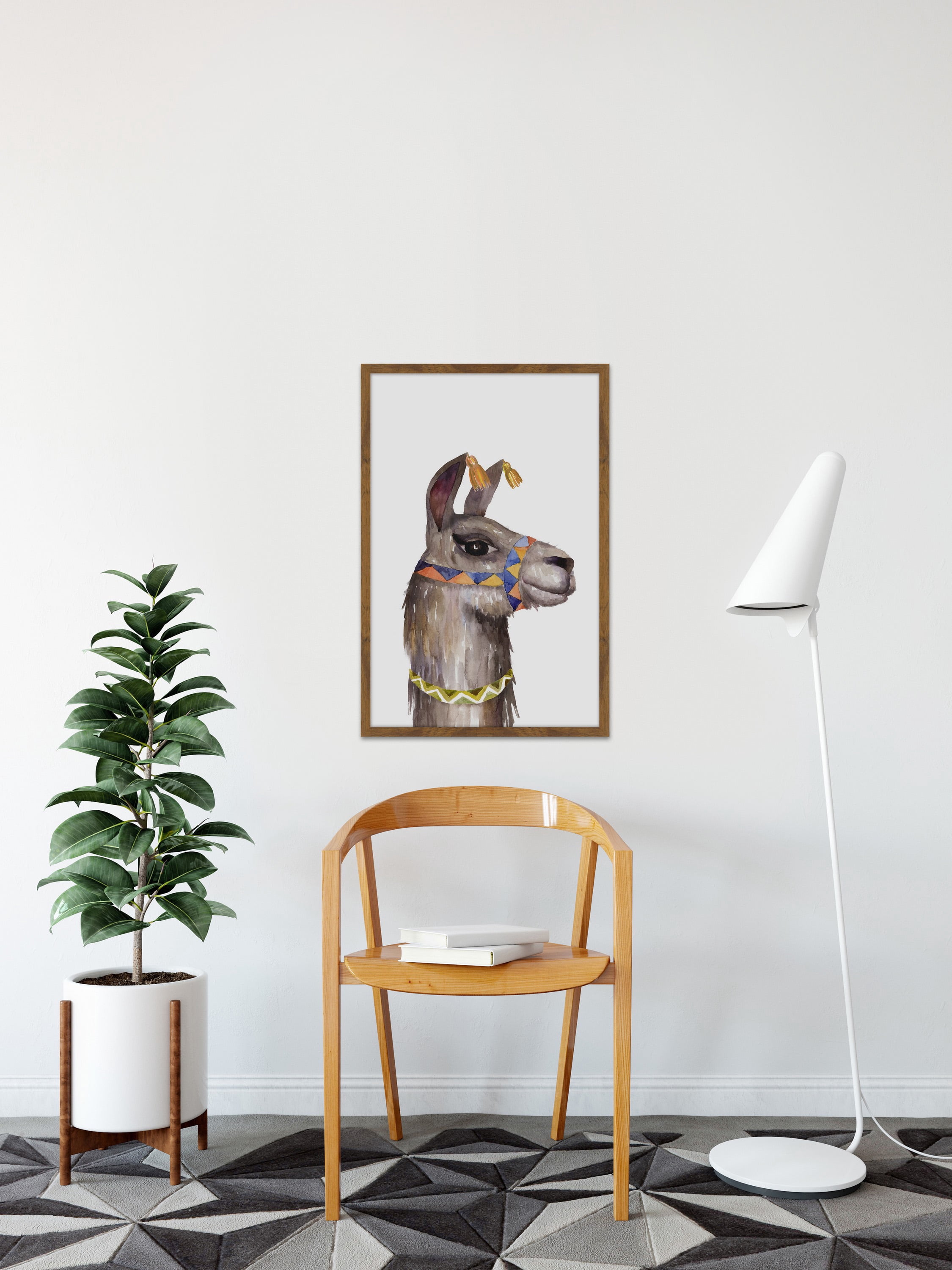 Llama Party Framed Painting Print