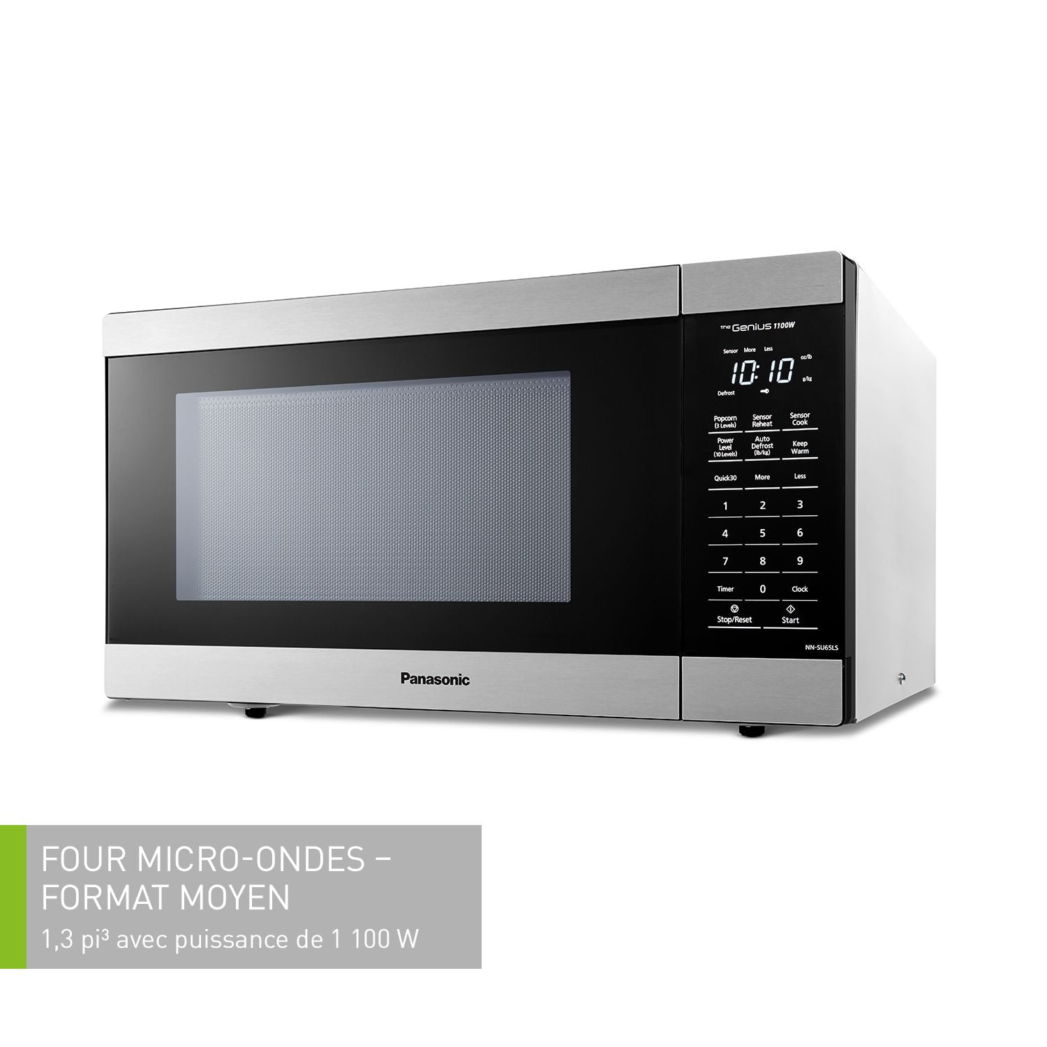 Four à micro-ondes Genius® de format moyen de 1,3 pi³ NN-SU65LS Panasonic, acier inoxydable