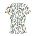 thumbnail image 4 of Erwazi Blouses for Women Dressy Casual V Neck Pleated Tunic Tops Summer Short Sleeve Shirts, 4 of 5