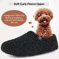 thumbnail image 2 of HomeTop Women's Fuzzy Curly Fur Memory Foam Loafer Slippers with Polar Fleece Lining, 2 of 6