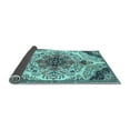 thumbnail image 2 of Ahgly Company Indoor Rectangle Medallion Light Blue Traditional Area Rugs, 2' x 5', 2 of 4