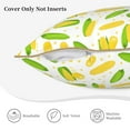 thumbnail image 3 of KLL Cartoon Corn Decorative Throw Pillow Covers Velvet Soft for Couch Sofa Bedroom Living Room Outdoor (No pillow core)- 18"x18", 3 of 5