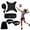 Black, variant on Volleyball Rebound Belt Trainer, Adjustable Solo Training Equipment with Ball Holder, Practice Serving, Spiking & Passing