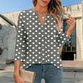 thumbnail image 2 of Posijego 3/4 Sleeve Tops for Women Business Casual V Neck Blouse Summer Loose Tunic Shirts for Women, 2 of 6