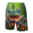 thumbnail image 4 of Wukai Maillot de Bain Imprimé Grenouille avec Doublure de Compression Séchage Rapide Shorts de Sport de Plage avec Poche-TG, 4 of 6
