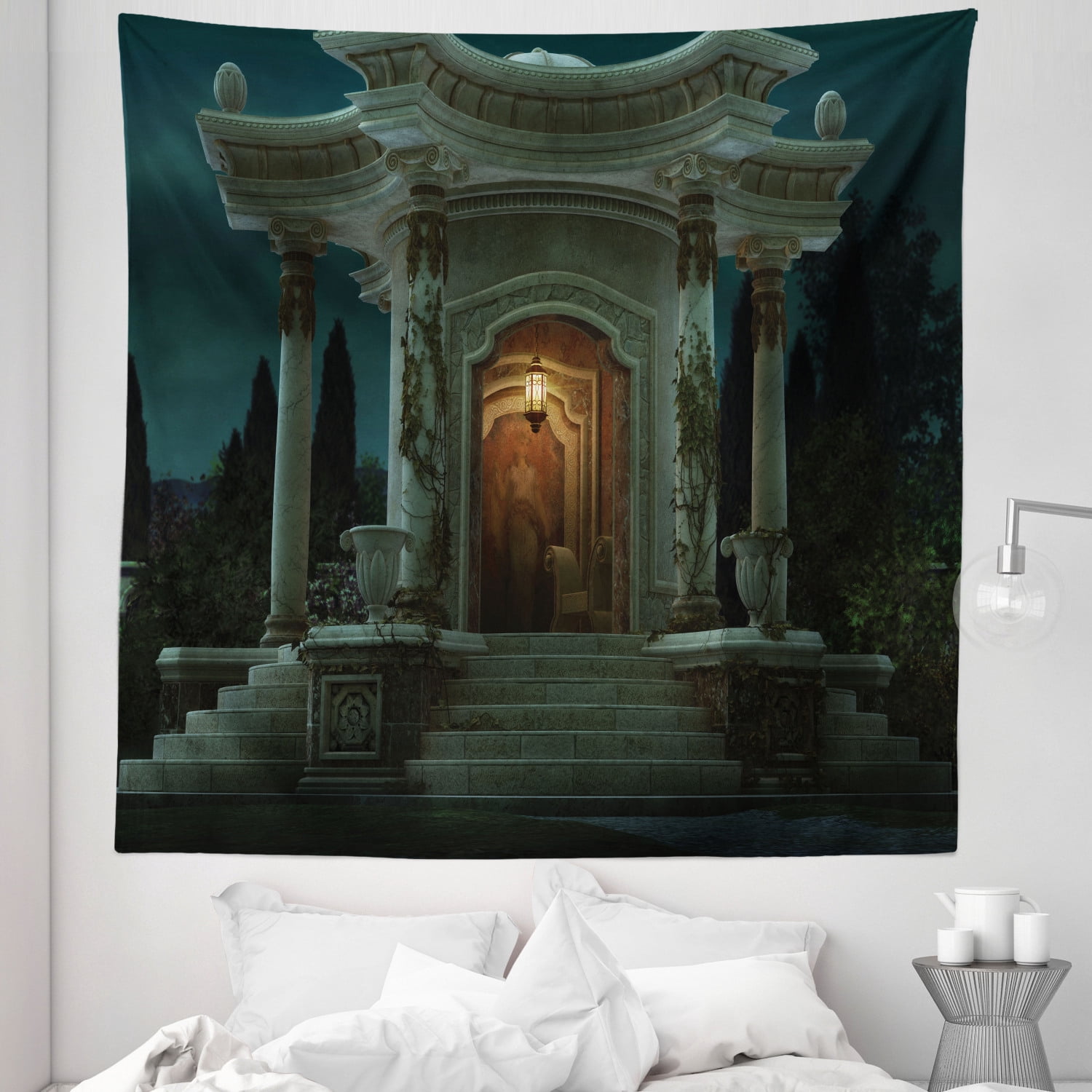 Curated visual reference: Roman Theme Wall Tapestry Art Reference: Gothic Tapestry Roman Pavilion Lantern Ivy Pillars Dome Medieval