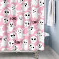 thumbnail image 5 of Tchckioa Pink Cute Ghost Decor Shower Curtain,47x64 Inch Waterproof Hooks Bath Curtain for Apartment, 5 of 6